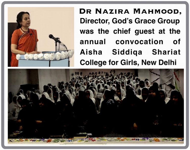 Dr Nazira Mahmood at Aisha Siddiqa Shariat College